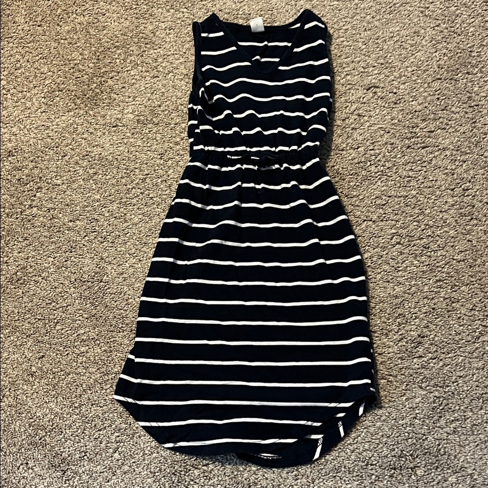 SHEIN Navy and White Striped Top
